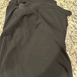 Catherines Black Button-Detail Pants